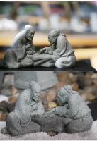 Estatuilla de piedras de arena de ajedrez en miniatura, adorno de Acuario, jardín de hadas, bonsái, Rockery, paisaje nórdico, decoración de habitación - details 7
