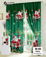Christmas curtains new design 100x210/85x185CM Santa Claus print curtains for windows elegant room aesthetic kurtina at mahaba - details 2