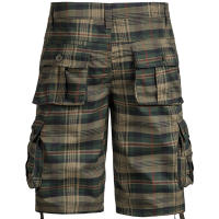Pantalones Medios Para Hombre Algodón Cómodo Verano Deportes Al Aire Libre Playa Estilo Safari Tren Plaid Corte Regular Talla Grande - details 3