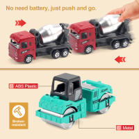8pcs/set Alloy Engineering Truck with Mat&Road Sign Classic Construction Model Vehicle Loader Tractor Excavator Toy Car for Boys - details 8