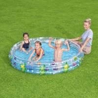 Tubo de Baño Móvil Circular de 152cm x 30cm Equipado con Anillos de Piscina Transparente - details 3