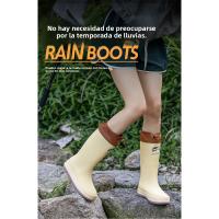 Botas de Lluvia de Moda para Adultos Impermeables de Goma para Trabajo al Aire Libre y Pesca - details 2
