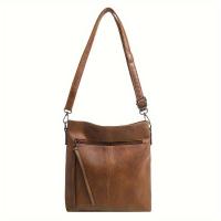Unisex Sólido - Bolso de mensajero genuino de color - Cremallera, Forro de poliéster, Estilo urbano, Crossbody informal - details 4
