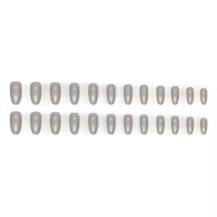 Uñas artificiales de cobertura total para extensión de uñas, estilo Aurora, coloridas, a juego, - 1