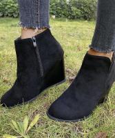 Nuevos zapatos de mujer de otoño con estampado de leopardo, tacón alto, botas Martin con tacón de cuña - details 22