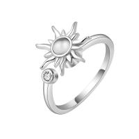 Anillos antiestrés y ansiedad para mujer Spinner de acero satinado girasol sol estrella joyería de moda regalo triangulación de envíos - details 3