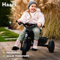 Haari Bicicleta 2 en 1 Menores hasta 25 kg 1,5-5 años Triciclo- Carrito Cesta espaciosa, Bolsa y portavasos Cinturones de 3 Puntos con Fundas Toldo Reposapiés Azul Oscuro - details 36