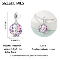 Nuevos Dijes de Plata de Ley 925 Diseño de Abrazo de Amor Zirconia Joyería de Mujer DIY Pulseras - details 0