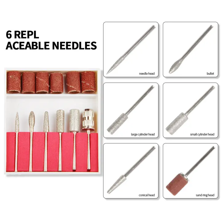 Máquina de perforación de uñas profesional Maniceléctrica fresfresfresfresset Herramientas de remoción de esmalte de uñas con batería normal Producto de bienestar - 1