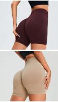Pantalones cortos deportivos de Yoga sin costuras para mujer, pantalones de chándal de tres cuartos de cintura alta de melocotón, Multicolor, ropa cómoda de secado rápido para Fitness y Yoga - details 18