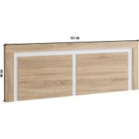 Taburete de Cabeza de Cama de Roble y Blanco Longitud de 155 cm, Altura de 60 cm, Grosor de 3 cm - details 1