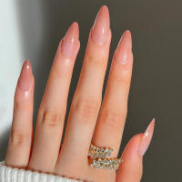 Uñas puntiagudas reutilizables, color degradado suave, material seguro para estudiantes diarios, decoración de uñas - details 6