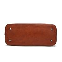 Bolso de cuero encerado para mujer, bolsa de hombro con doble correa, sencillo, para compras, 2022 - details 14