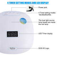 Lámpara de secado UV LED para todo tipo de esmaltes de Gel, secador con Sensor inteligente, equipo de Salón de Arte de uñas, 36LED - details 1
