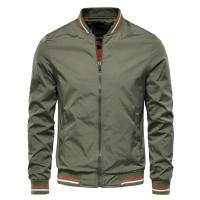 día del padre Chaquetas de otoño de moda para hombres Color sólido Casual Béisbol Chaqueta para hombre Ropa Nuevo en prendas de vestir exteriores Chaquetas Bomber Chaquetas Hombres - details 2