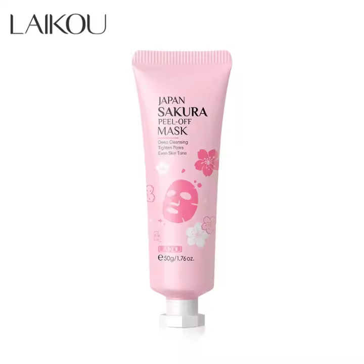 Máscara de Sakura Laikou Exfoliante, Limpieza Profunda, Anti-envejecimiento, Hidratante, Reparador, Iluminador de Tono Cuidado de la Piel Facial, 50g - 1