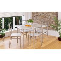 Juego de comedor mesa y 4 sillas roble oscuro grupo de cocina set de comedor mueble salon mobiliario