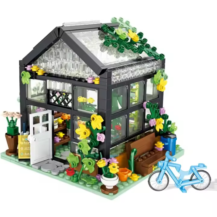 Conjunto de construcción de casa de flores para niñas y amantes de los bloques de construcción, crea un ambiente elegante y cálido, bonito regalo - 1