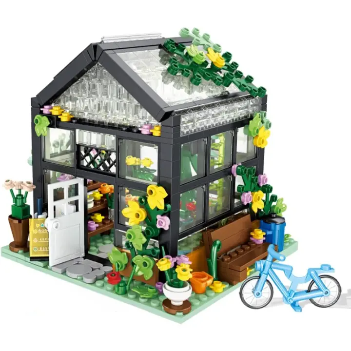 Conjunto de construcción de casa de flores para niñas y amantes de los bloques de construcción, crea un ambiente elegante y cálido, bonito regalo - 1