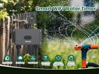 Inoma-puerta de enlace con temporizador de agua automático, sistema de riego de jardín con doble manguera, programador de aspersores remoto, compatible con Alexa - details 0