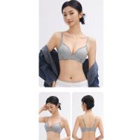 Sujetador con escote en V profundo inalámbrico con letras en inglés, ropa interior push-up ajustada a prueba de golpes, sujetador antiflacidez sin marcas para mujer - details 4