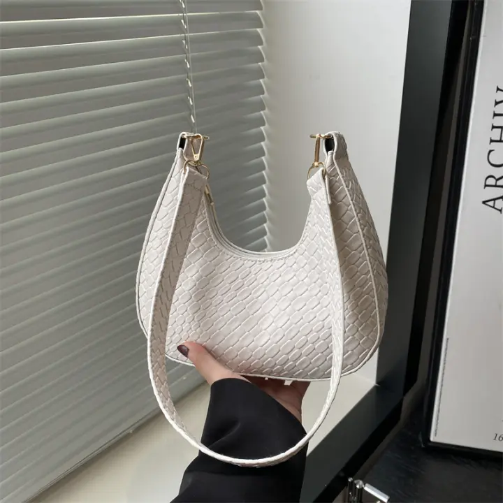 Bolso de Hombro Único de Moda Casual 2025 Bolso de Mano Cresciente de Estilo Extranjero para Mujeres Material de Poliéster y Nylon - 1