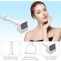 Derma Stamp Ajustable de 0-3mm Dermaroller de 140 Agujas Microagujas para Mujeres y Hombres - details 0