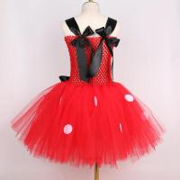 Vestido Tutú Minnie Cosplay Niñas, Fiesta de Cumpleaños, Vestido de Princesa, Cosplay, Navidad, Halloween, Disfraz de Ratón para Niños, Tela - details 14