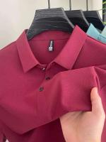 Nueva camiseta personalizada de verano de alta gama para hombre, Polo de marca de moda de negocios de manga corta de color sólido, cómodo y transpirable - details 43
