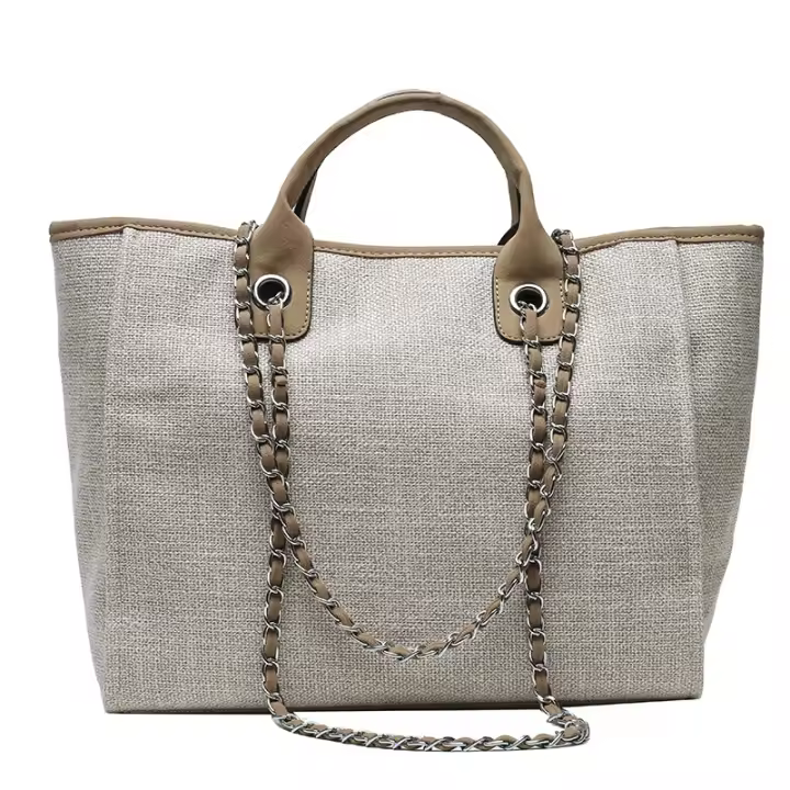 Nuevo bolso de mujer con forma de cubo, bolso de mano con cadena de palmo oblicuo de hombro portátil de gran capacidad - 1