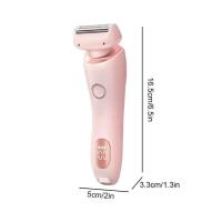 Eliminación indolora en casa 2 en 1 maquinillas de afeitar para mujer, recortadora de Bikini para vello púbico, Afeitadora eléctrica húmeda y seca - details 6