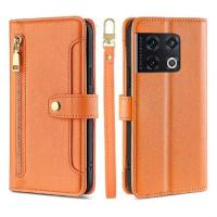 Funda protectora de cuero para OnePlus 10 Pro 5G, moda multifuncional magnética con cremallera y colgante - details 9