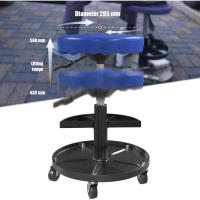Taburete de Neumático Rojo con Almacenamiento 390-520mm 2 Estantes Muebles y Organización - details 11