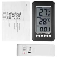 Termómetro inalámbrico digital LCD para interiores y exteriores, termómetro con pantalla de reloj de 12/24 horas y transmisor - details 6