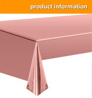 Mantel de Mesa de Plástico Dorado Rosa Cubierta de Mesa Desechable para Fiestas 137x274cm - details 1