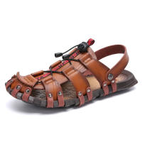 Sandalias suaves de verano para hombre, zapatillas informales de cuero para exteriores, antideslizantes, ligeras y cómodas, zapatos deportivos de playa - details 26