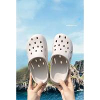Zapatos con agujeros de EVA, zapatillas de playa con parte inferior gruesa para exteriores, zapatillas de interior antideslizantes a la moda para el hogar - details 2