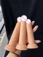 Empaque privado, consolador realista Sexy, pene de silicona suave con ventosa, tapón Anal vaginal para adultos, Juguetes sexuales para masturbadores femeninos - details 9
