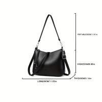 Bolso de Tote de Cuero Sintético Suave Diseño Elegante Minimalista Cinturón Ajustable Desmontable - details 0