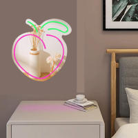 Luz de Espejo de Neón LED Alimentada por USB Decoración de Pared Regalo Ideal para Habitación de Novia y Niña Soporte de Maquillaje para Sala de Estar - details 11