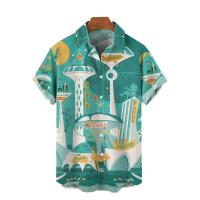 Camisas hawaianas: camisas de manga corta estampadas de secado rápido para playas, ocio, fiestas y vacaciones. - details 1