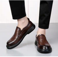 Nuevos zapatos de cuero para hombres, calzado informal, transpirable, de negocios, con pedal - details 22