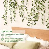 Guirnalda de Hiedra Artificial 24 Paquetes Plantas Colgantes para Decoración de Pared - details 3