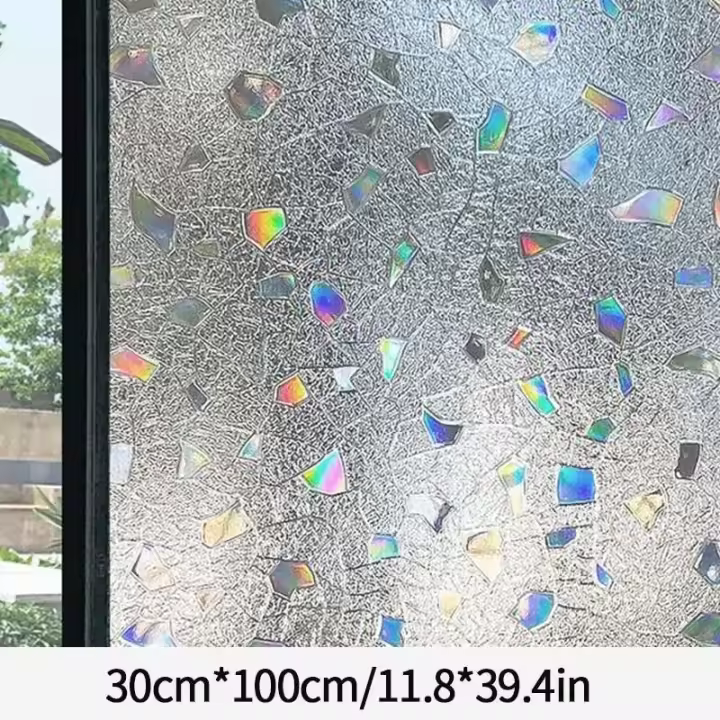 Película mate para ventana, pegatinas de privacidad, cubierta de vidrio esmerilado con Control de calor para el hogar, pegatina opaca para puerta de baño - 1