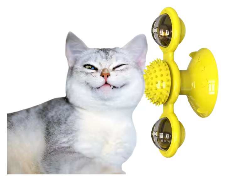 Juguete de Gato Giratorio Poste de Mascota Divertido para Arañar Suministros de Mascotas - 1