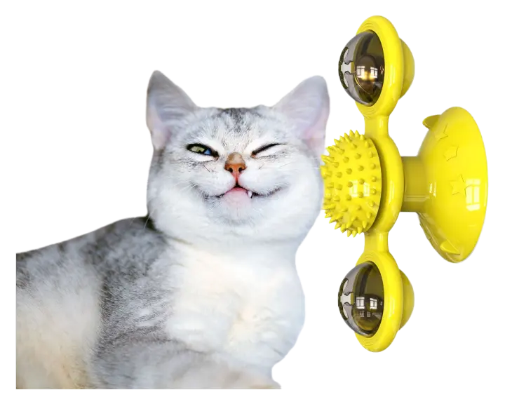 Juguete de Gato Giratorio Poste de Mascota Divertido para Arañar Suministros de Mascotas - 1