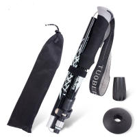 Bastones de escalada telescópicos plegables para exteriores, bastón nórdico ultraligero para ancianos, 5 secciones - details 0