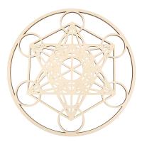 Juego de Arte de pared de Geometría Sagrada, arte de pared de madera, escultura, decoraciones de pared para decoración del hogar, 3 piezas por juego - details 3
