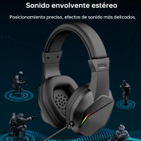 Auriculares inalámbricos para juegos con sonido envolvente 7.1 y control de volumen con cancelación de ruido, funcionan con PS4, PS5, Xbox, Switch, PC y dispositivos móviles, auriculares para juegos USB. - details 3