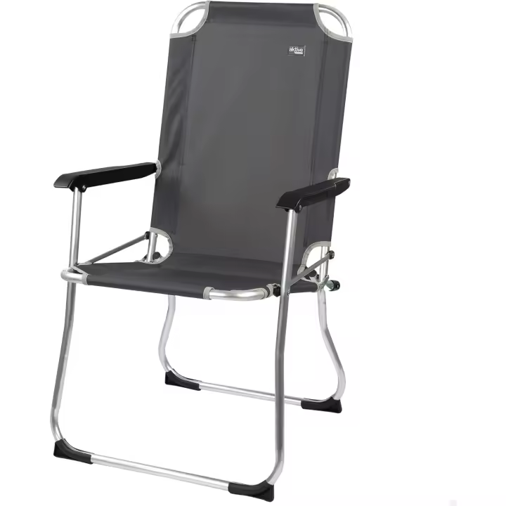 Silla Plegable y Reclinable 5 Posiciones, Antivuelco, con Cojín, Resalto Alto y Brazo Reposador - 1